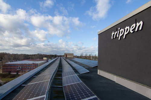 Trippen Logo and Solar Roof 