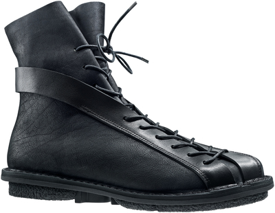 Trippen black tiz leather shoe